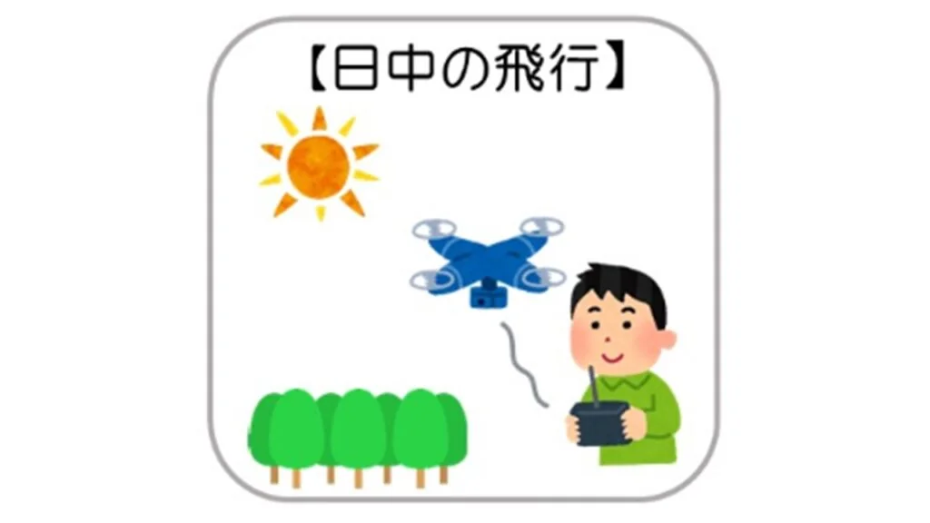 日中の飛行