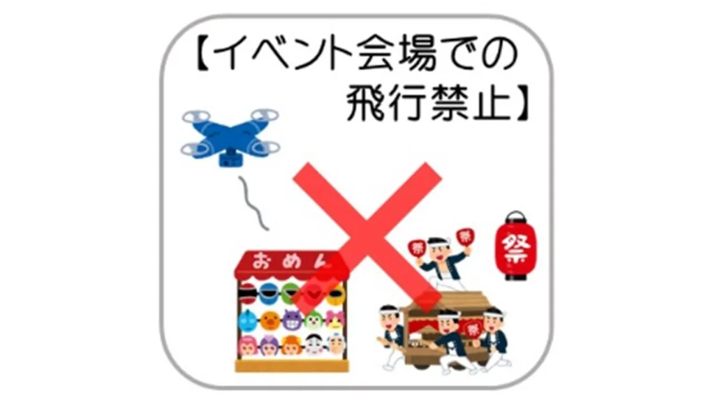 イベント会場での飛行禁止
